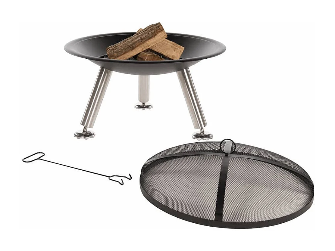 Taça de combustão Chicago 75 cm aço preto 85013