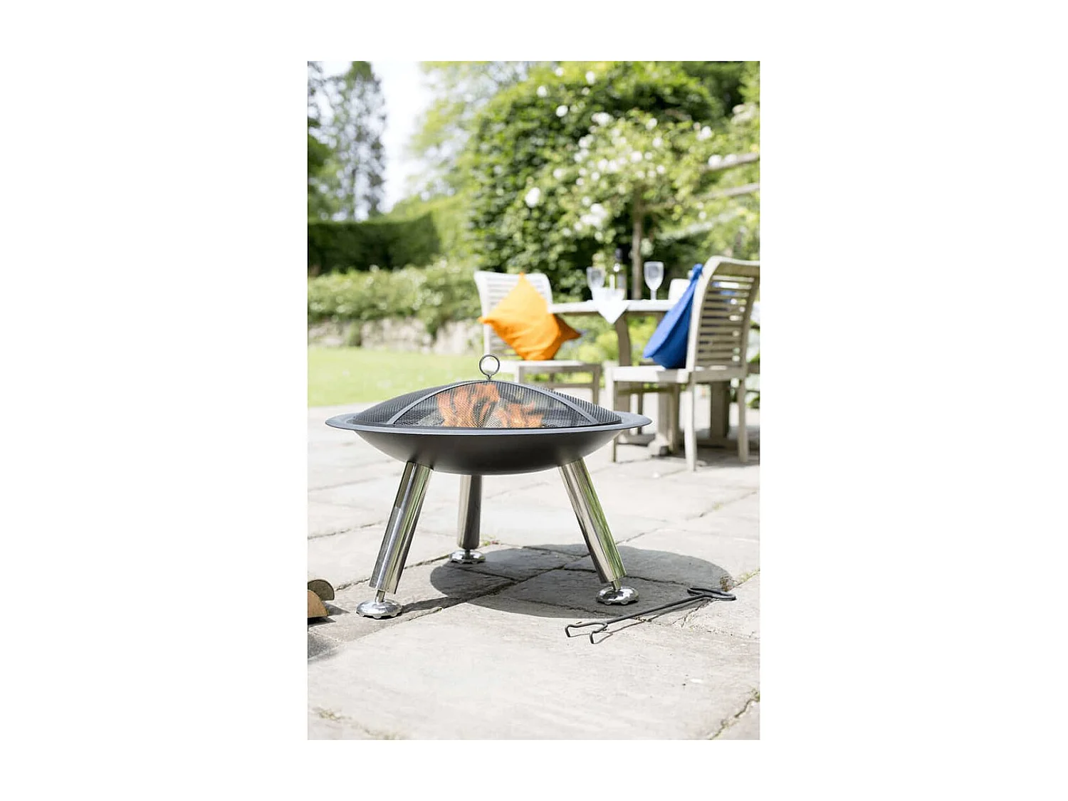 Taça de combustão Chicago 75 cm aço preto 85013