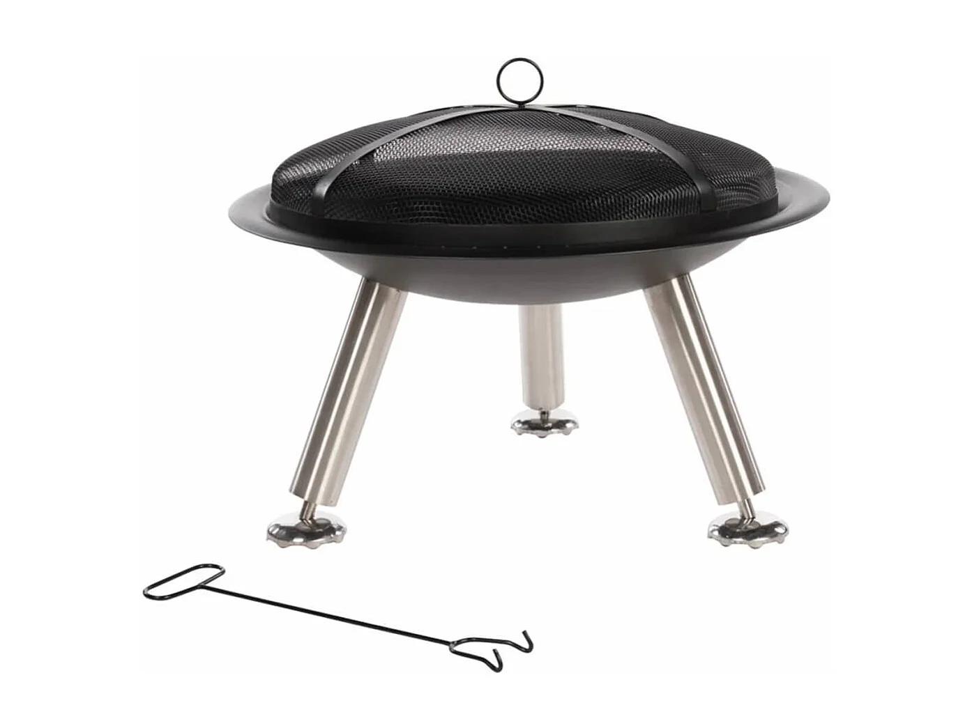 Taça de combustão Chicago 75 cm aço preto 85013