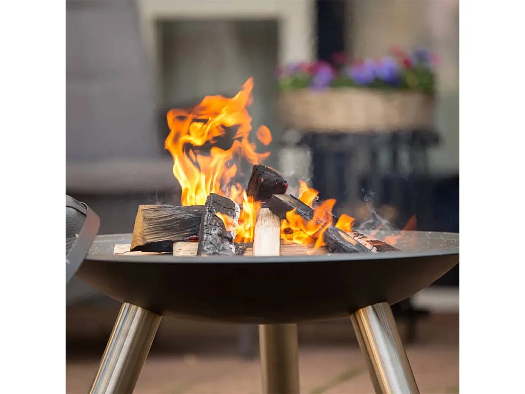 Taça de combustão Chicago 75 cm aço preto 85013