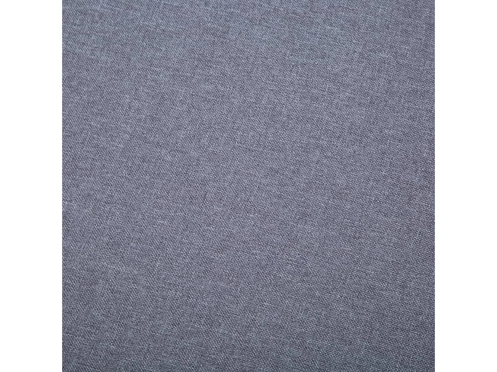 Sofá em tecido c/ forma de L 186x136x79 cm cinzento claro