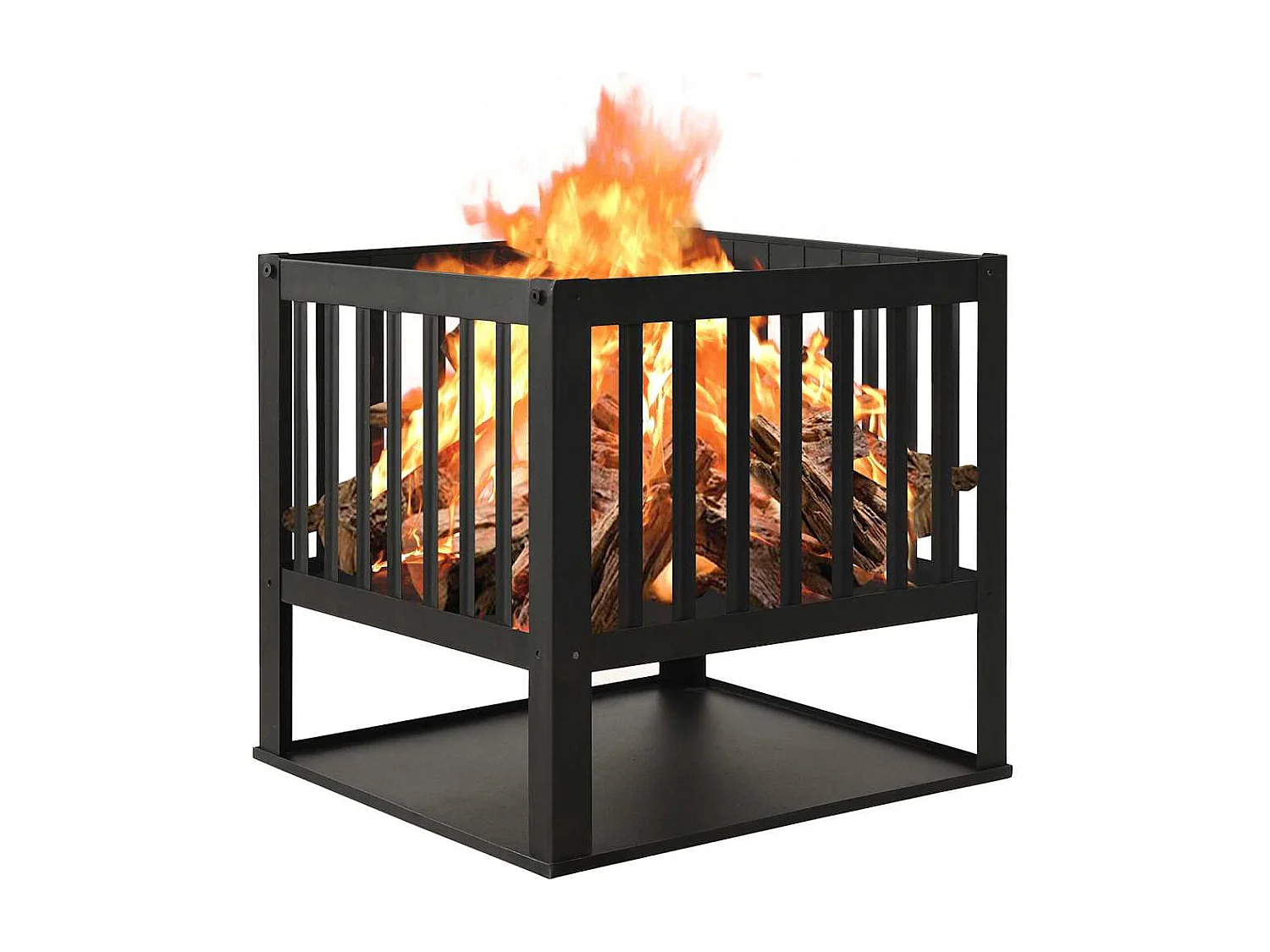 Feuerstelle 40x40x40 cm Stahl