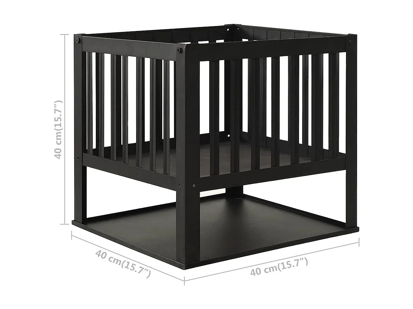 Feuerstelle 40x40x40 cm Stahl