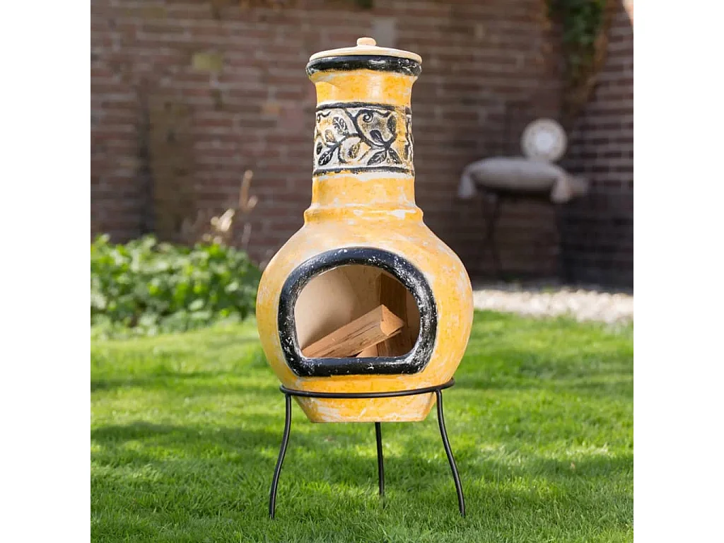 Caminetto Soledad in Argilla Giallo/Nero 86035