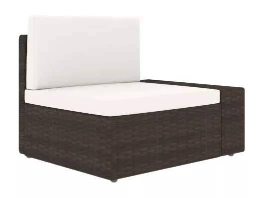 Kauf Unique Modulares Sofa-Eckteil mit Armlehne (links) Poly Rattan Braun