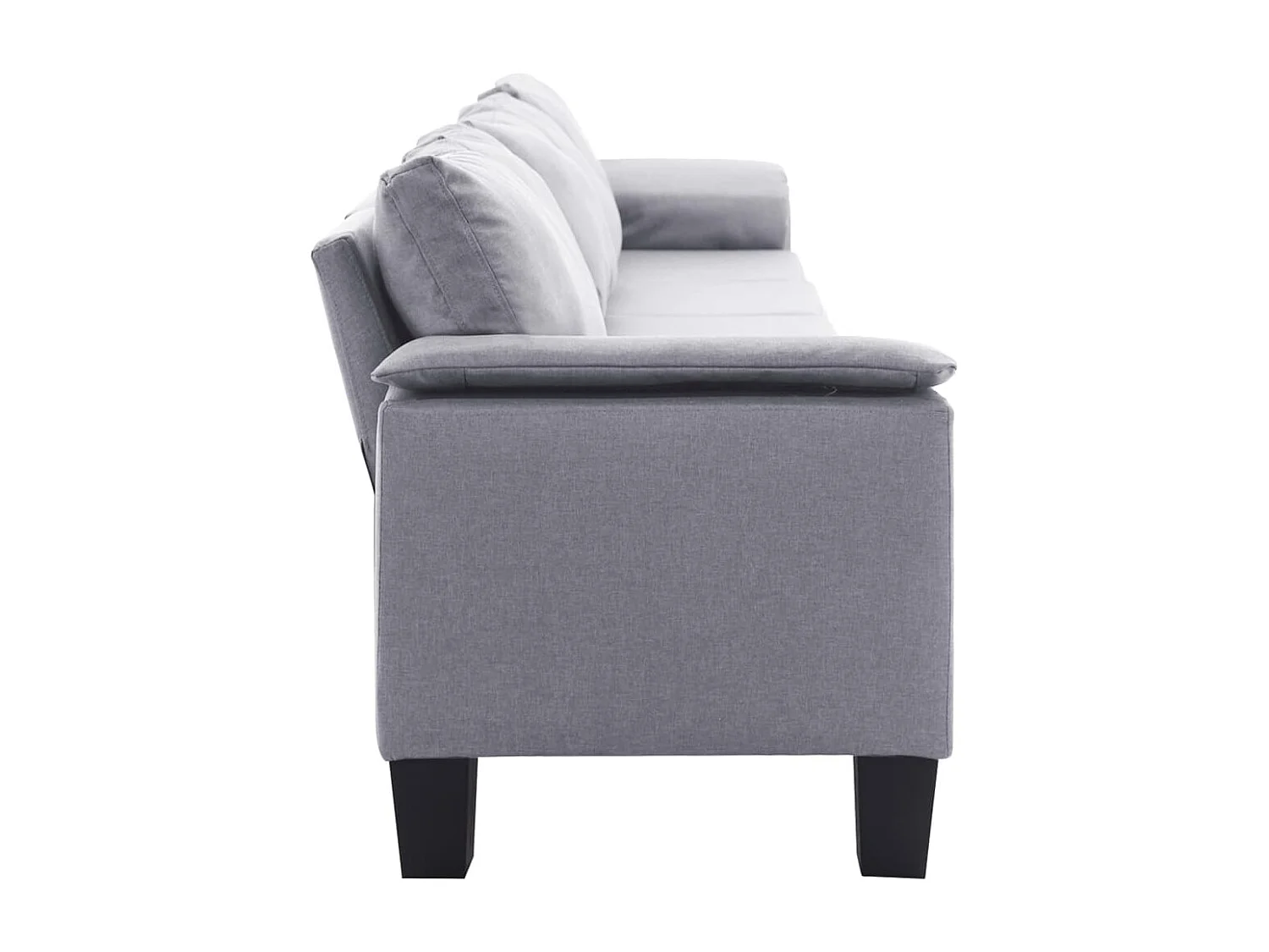 Canapé à 5 places Gris clair Tissu