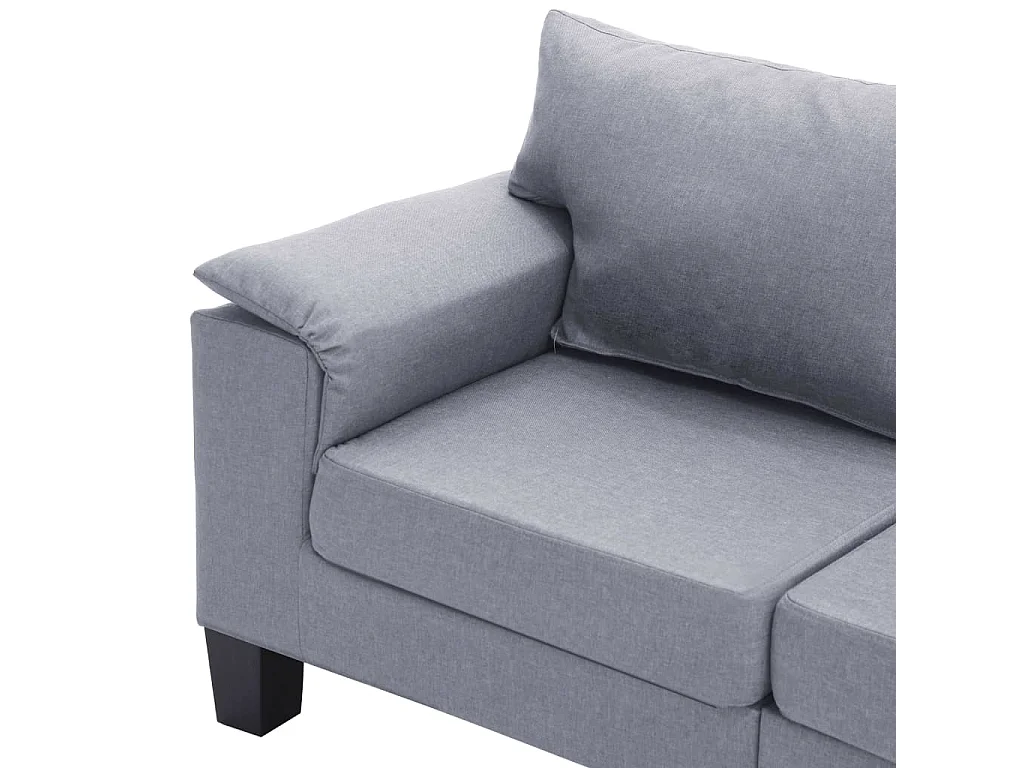 Canapé à 5 places Gris clair Tissu