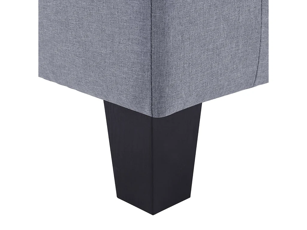 Canapé à 5 places Gris clair Tissu