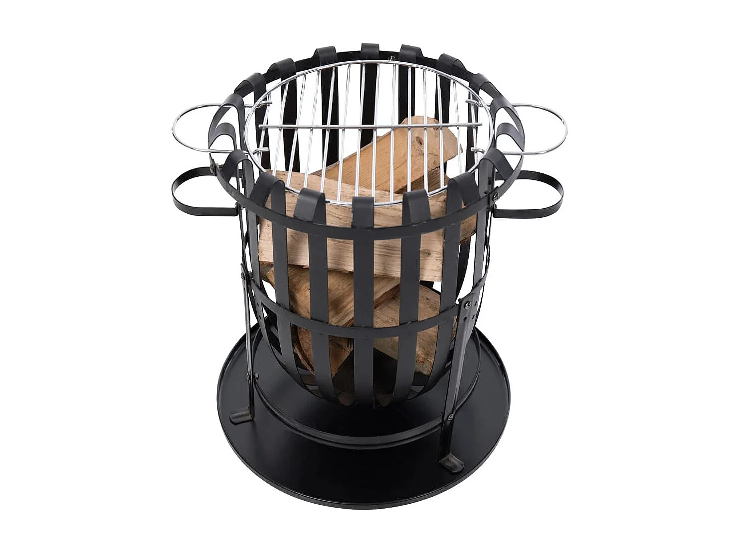 Braciere Dallas Nero in Acciaio