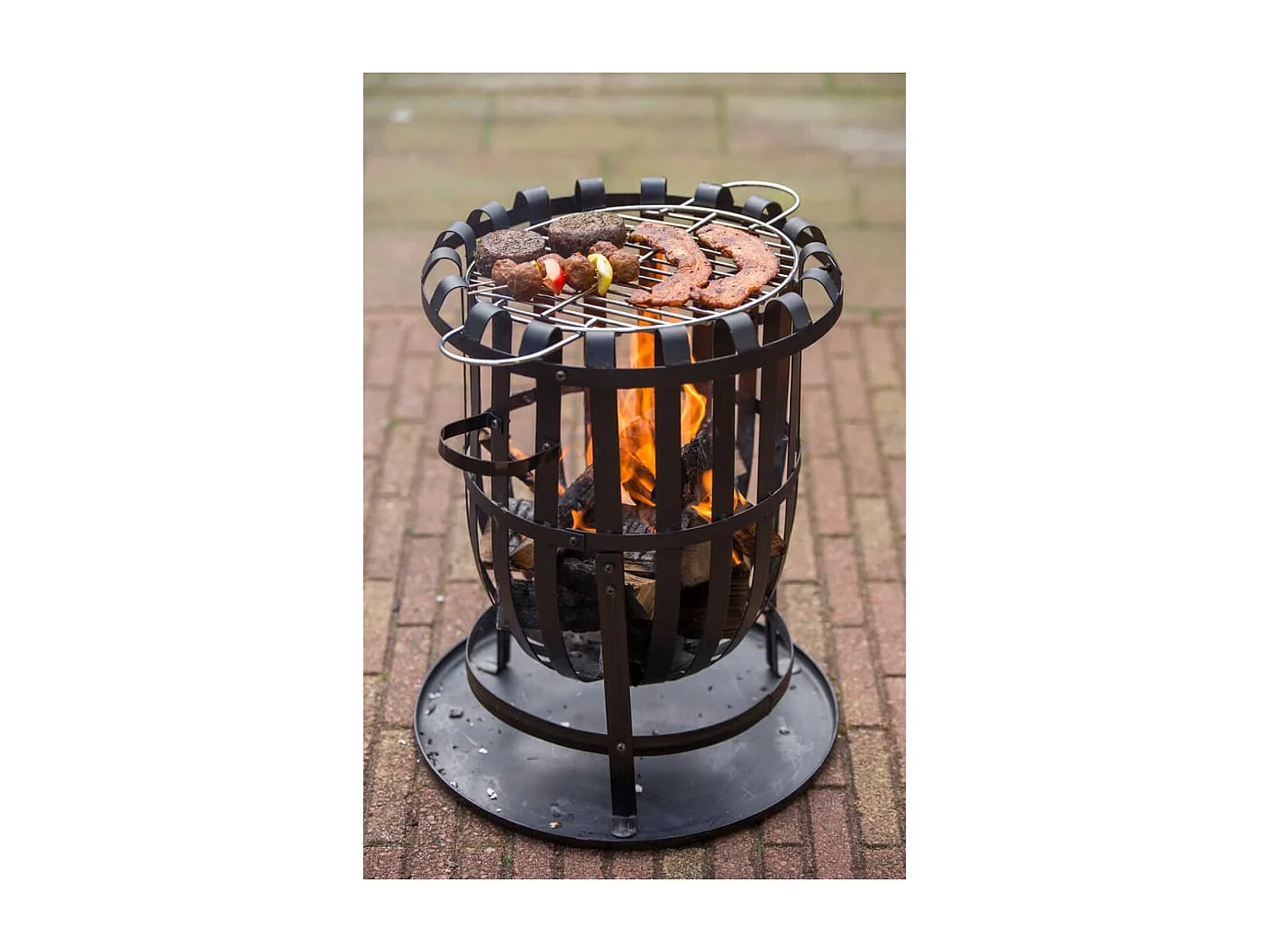 Braciere Dallas Nero in Acciaio