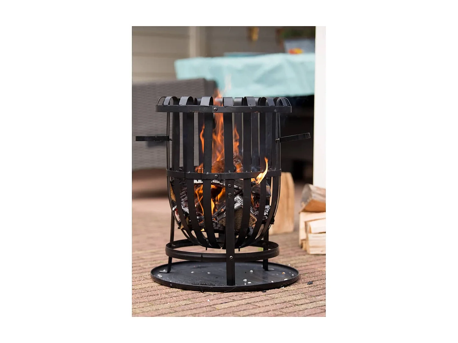 Braciere Dallas Nero in Acciaio