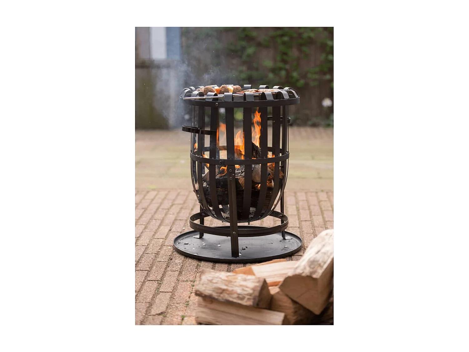 Braciere Dallas Nero in Acciaio