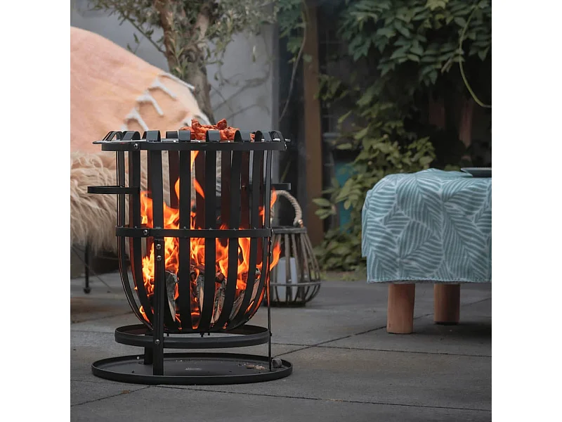 Braciere Dallas Nero in Acciaio