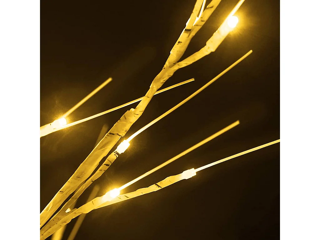 Betulla con LED Bianco Caldo 48 LED 120 cm