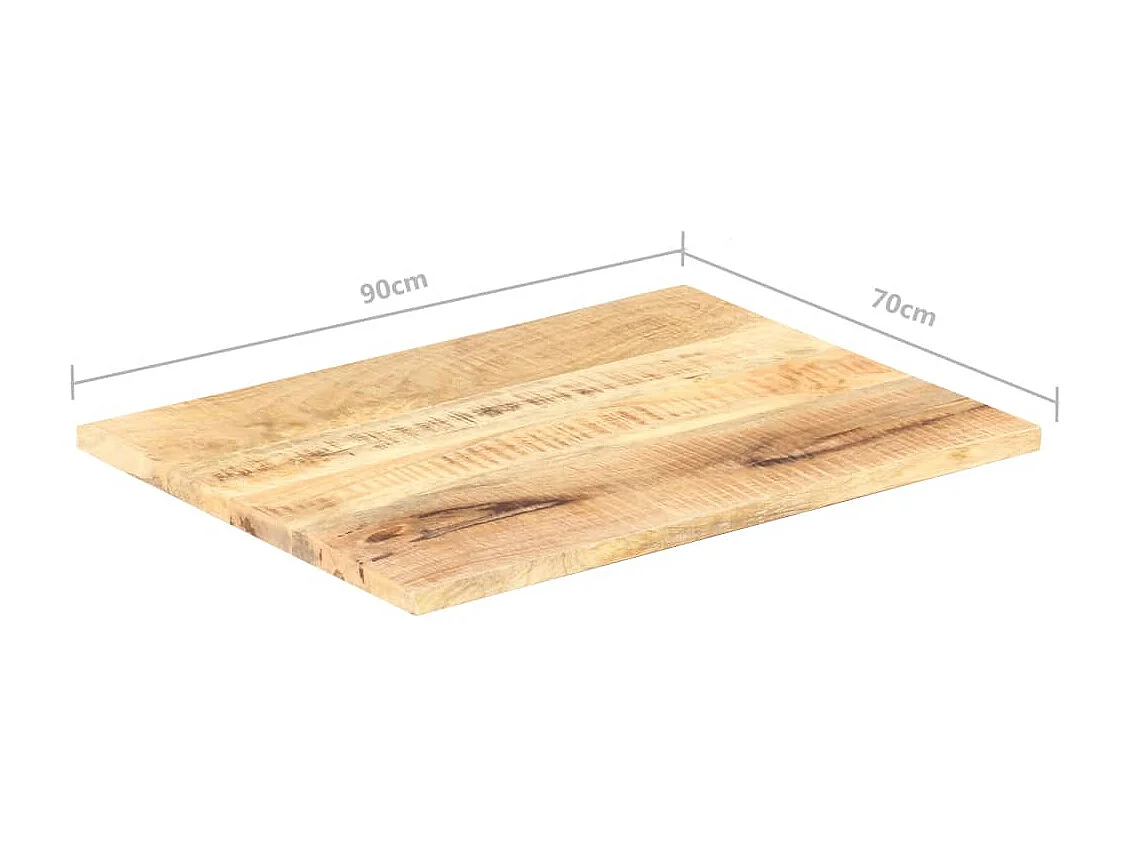 Dessus de table Bois de manguier solide 25-27 mm 90x70 cm
