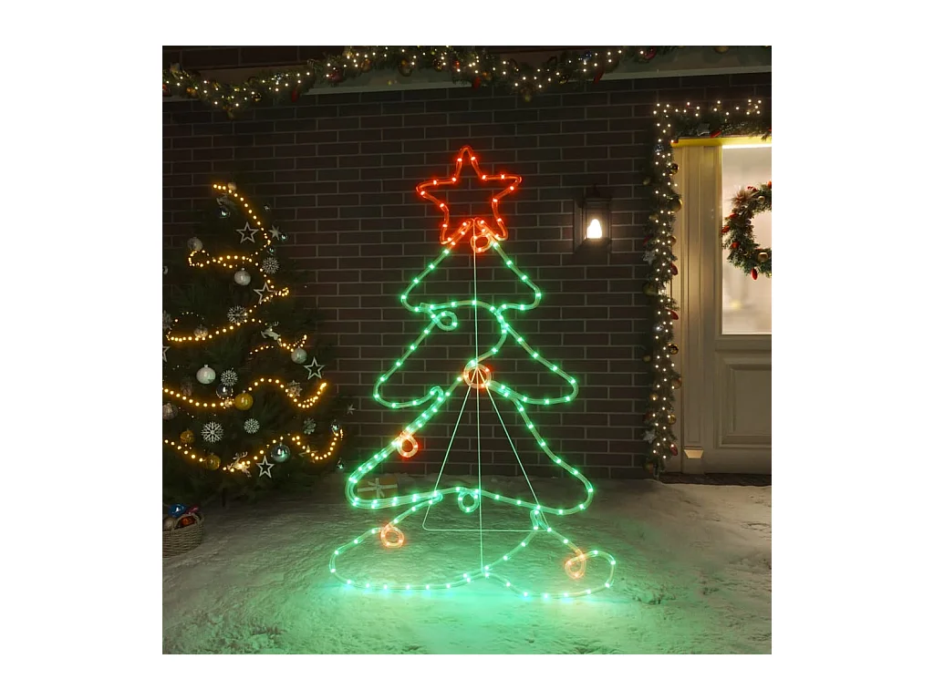 LED-Silhouette Weihnachtsbaum 144 LEDs 88x56 cm