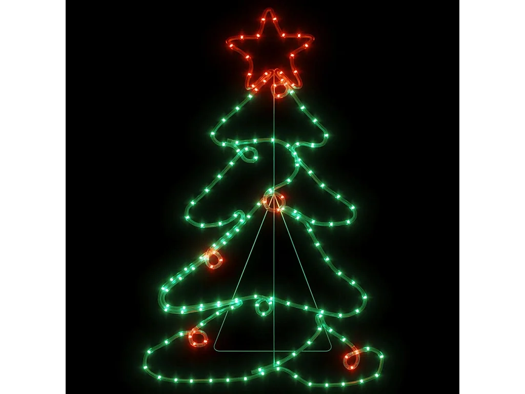 LED-Silhouette Weihnachtsbaum 144 LEDs 88x56 cm