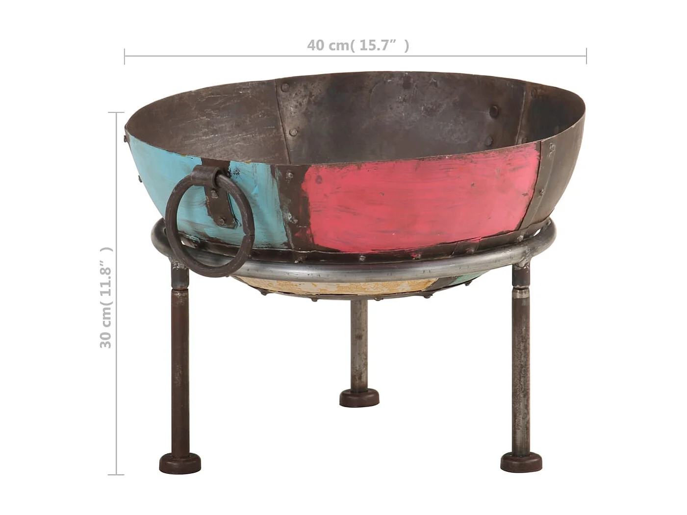 Feuerstelle Ø 40 cm Bunt Rustikal Eisen