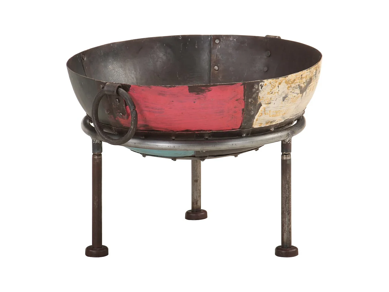 Foyer rustique coloré Ø 40 cm Fer