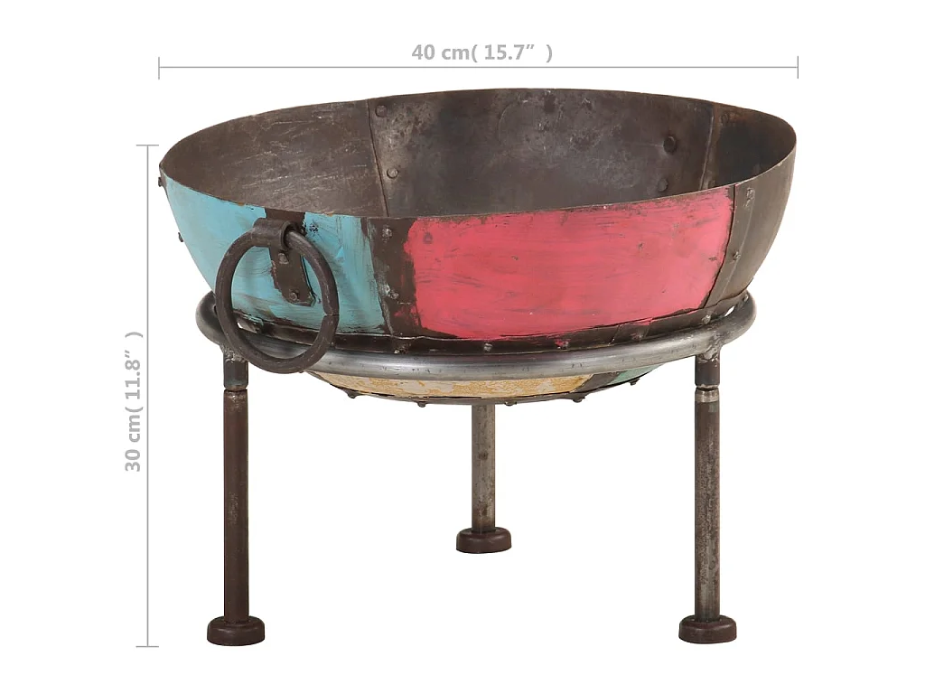 Vuurplaats Ø40 cm ijzer meerkleurig