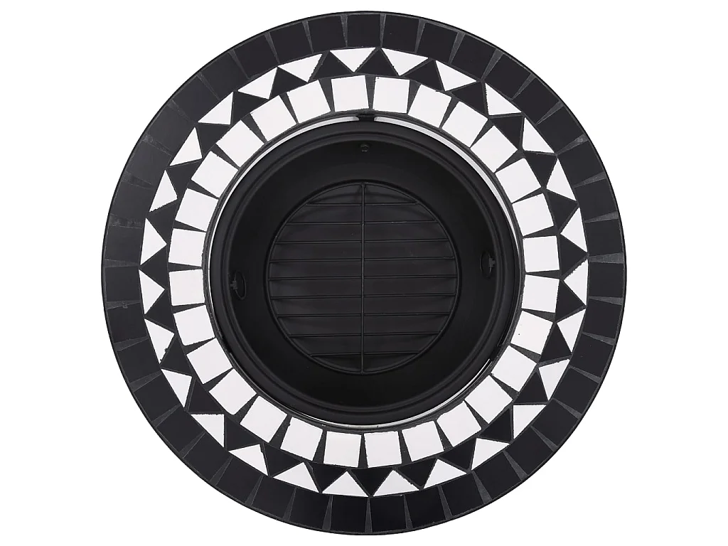 Foyer mosaïque Noir et blanc 68 cm Céramique