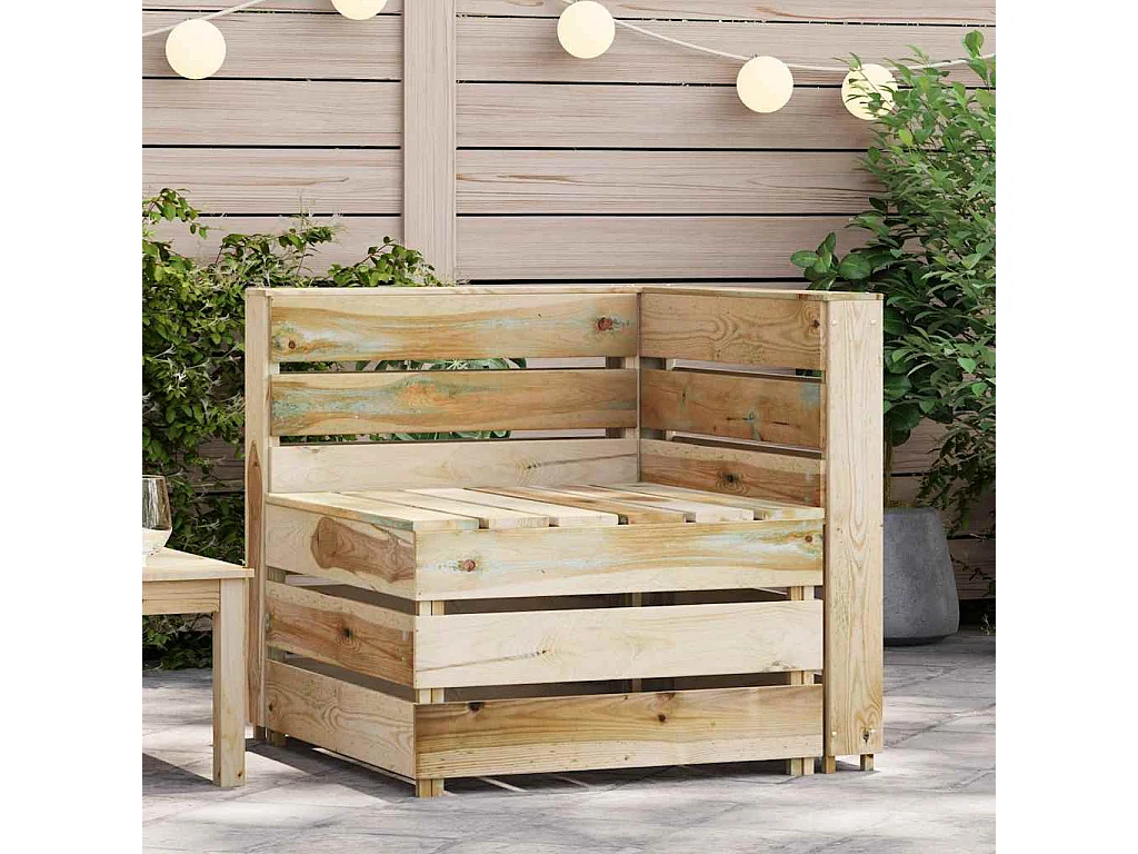 Garten-Ecksofa aus Paletten Kiefernholz Imprägniert