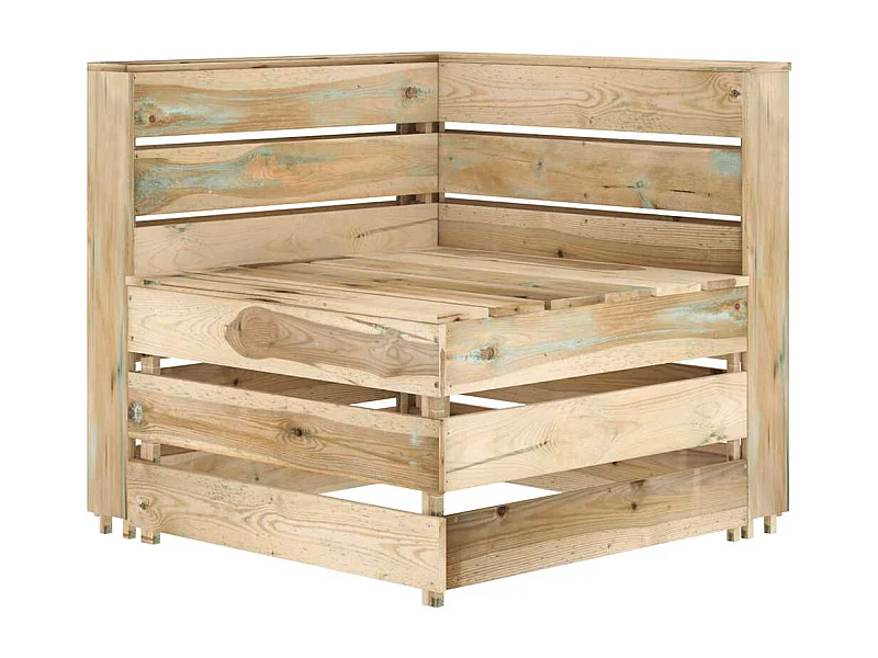 Garten-Ecksofa aus Paletten Kiefernholz Imprägniert
