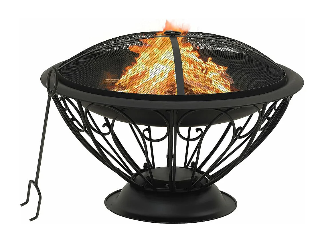 Foyer avec tisonnier 75 cm XXL Acier