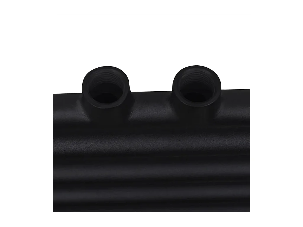 Sèche-serviettes eau chaude à rails droits noir 600x1160 mm