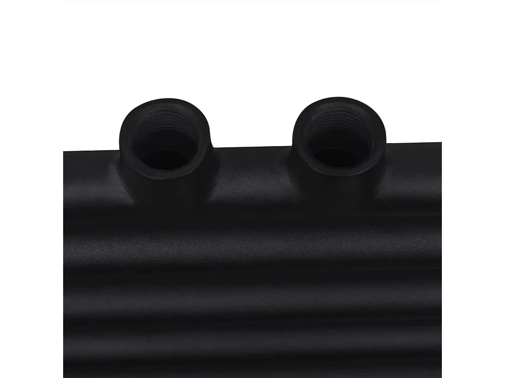 Sèche-serviettes eau chaude à rails droits noir 600x1160 mm