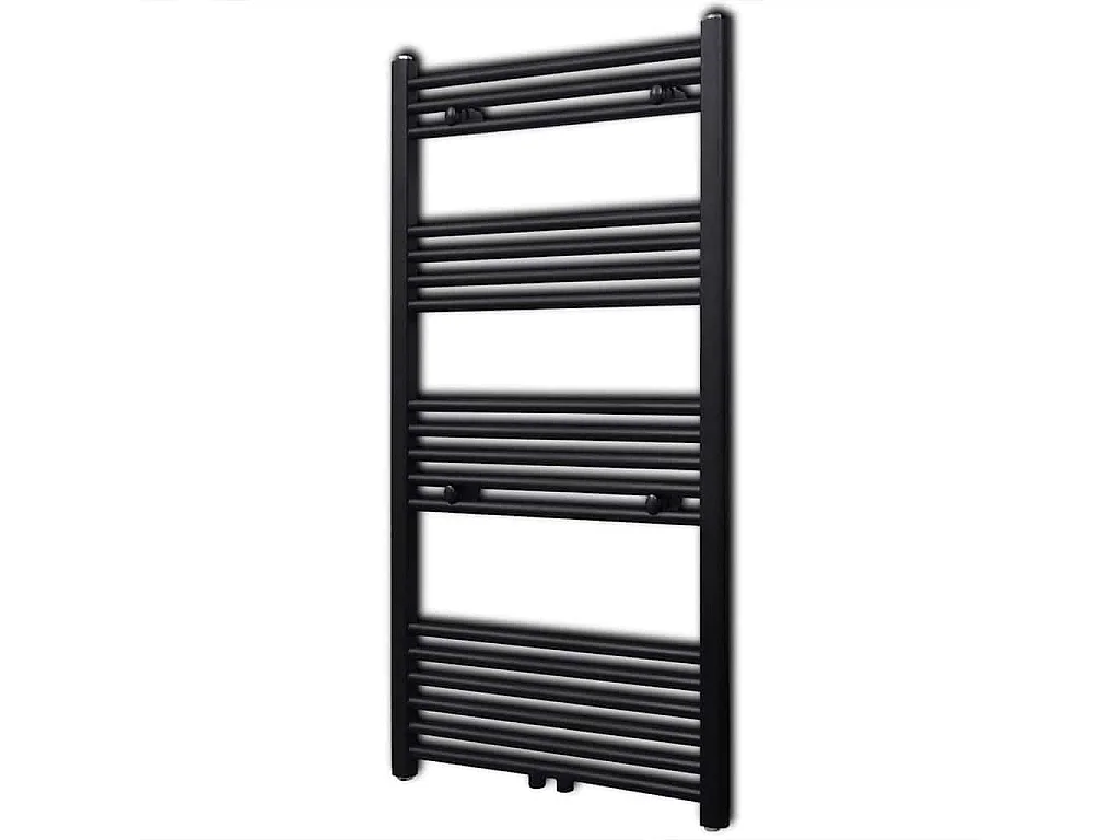 Aquecedor toalhas casa de banho liso 600 x 1160 mm preto