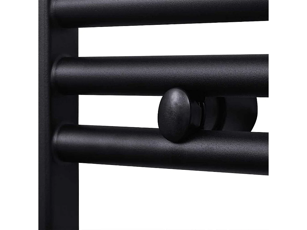 Aquecedor toalhas casa de banho liso 600 x 1160 mm preto