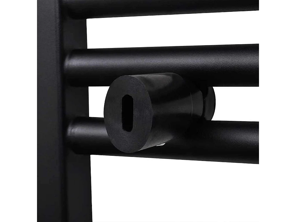 Aquecedor toalhas casa de banho liso 600 x 1160 mm preto