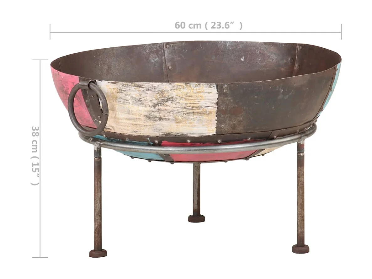 Feuerstelle Ø 60 cm Bunt Rustikal Eisen