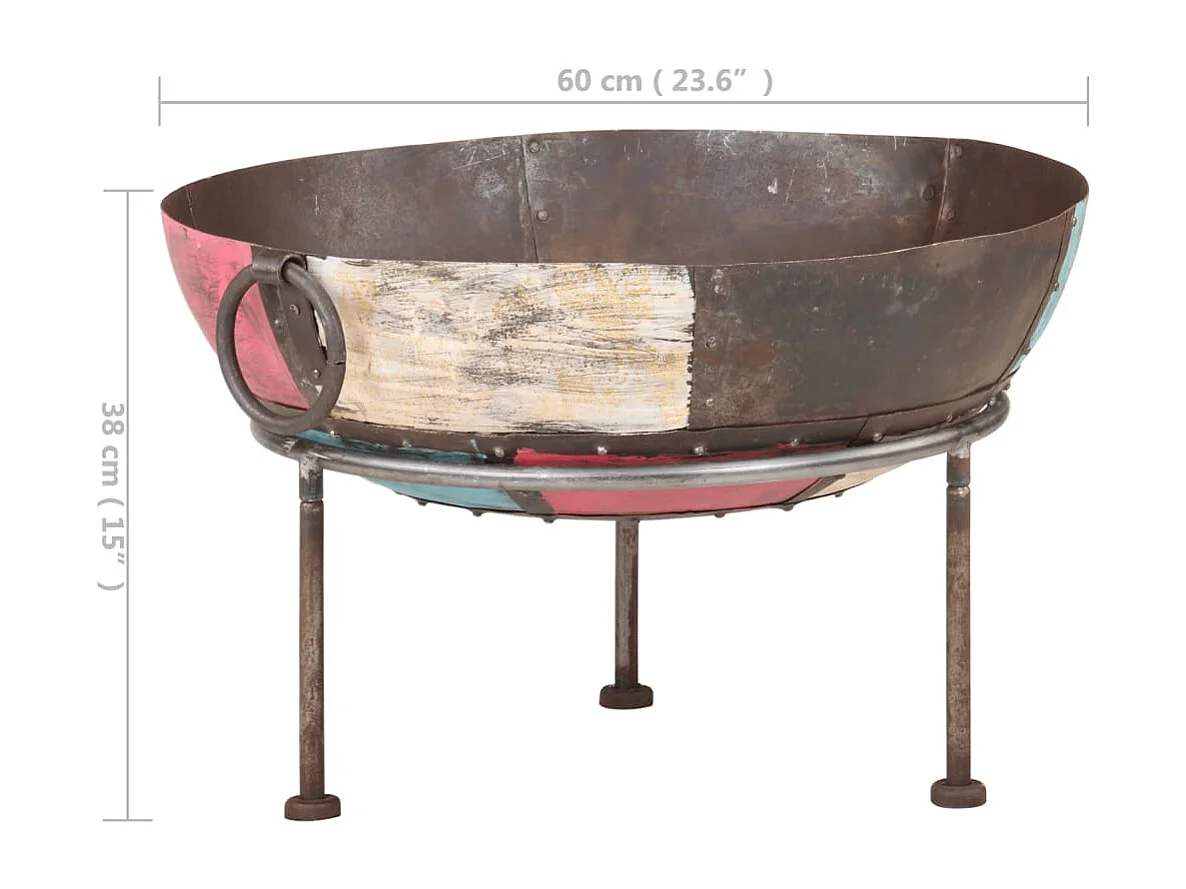 Feuerstelle Ø 60 cm Bunt Rustikal Eisen