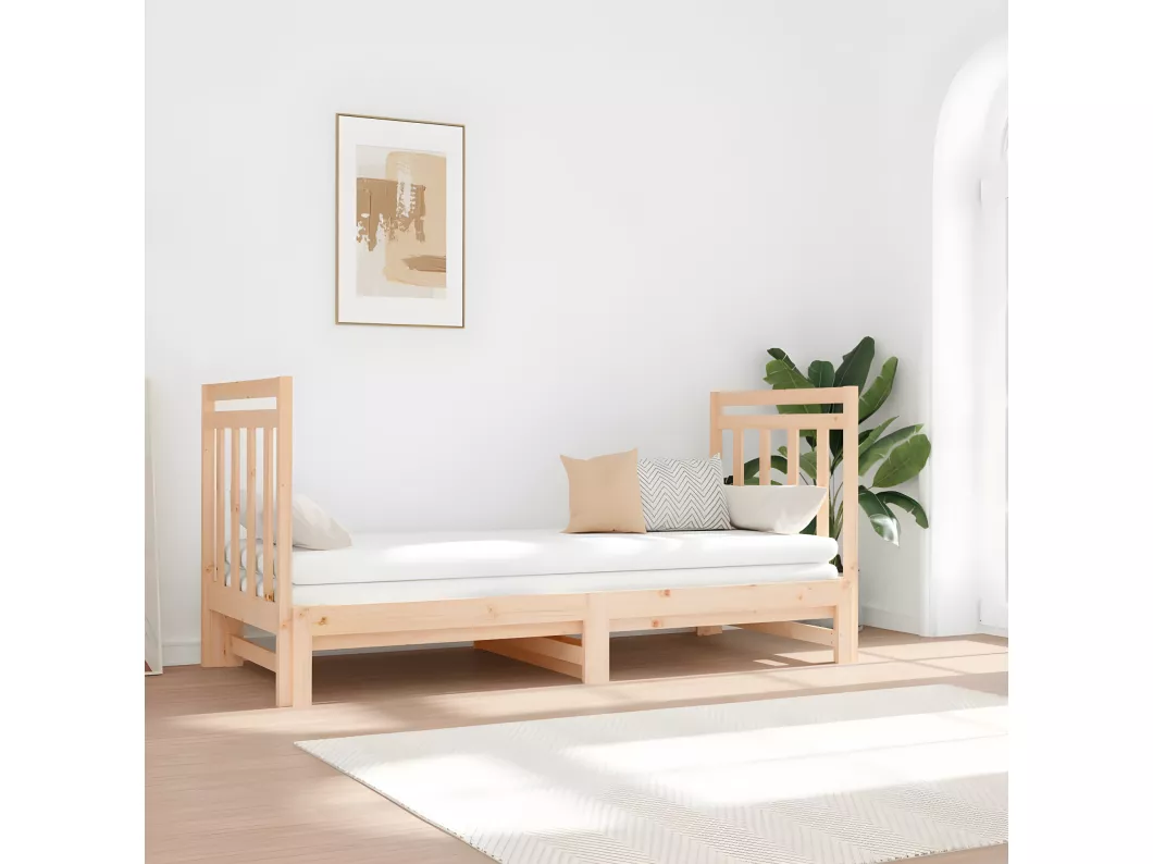 Kauf Unique Ausziehbares Bett 2x(90x190) cm Massives Kiefernholz