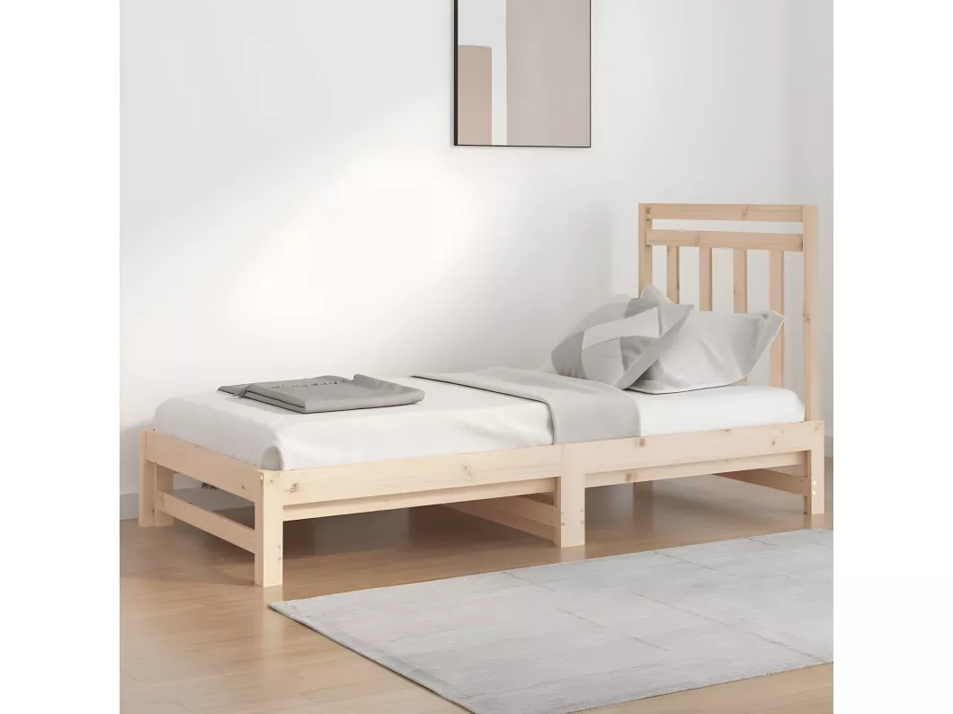 Kauf Unique Ausziehbares Bett 2x(90x190) cm Massives Kiefernholz