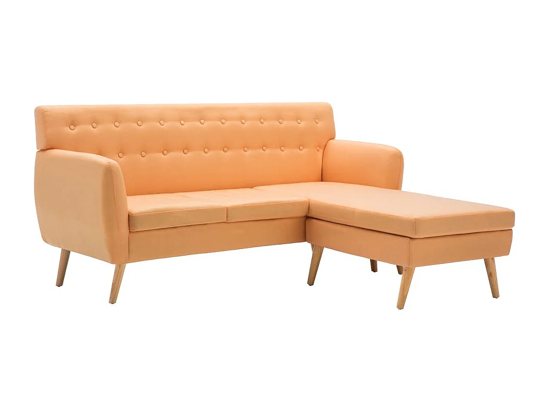 Canapé d'angle revêtement en tissu 171,5x138x81,5 cm orange