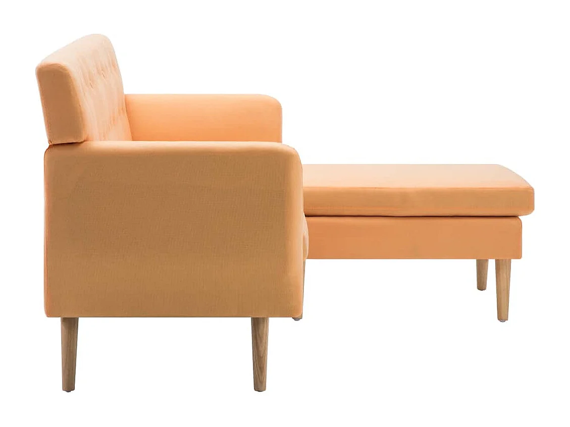 Canapé d'angle revêtement en tissu 171,5x138x81,5 cm orange