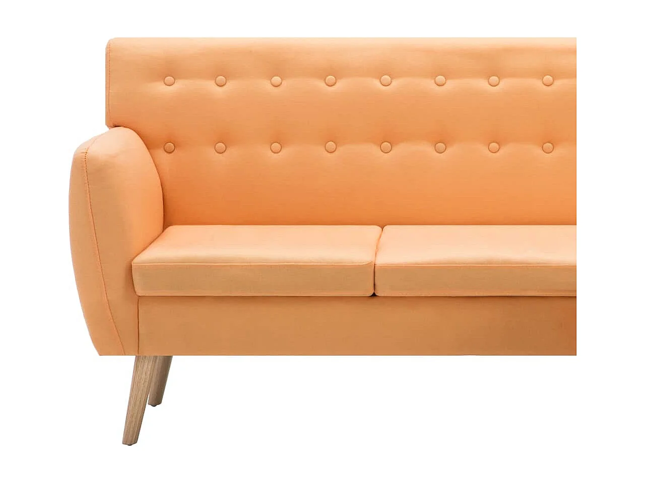 Canapé d'angle revêtement en tissu 171,5x138x81,5 cm orange