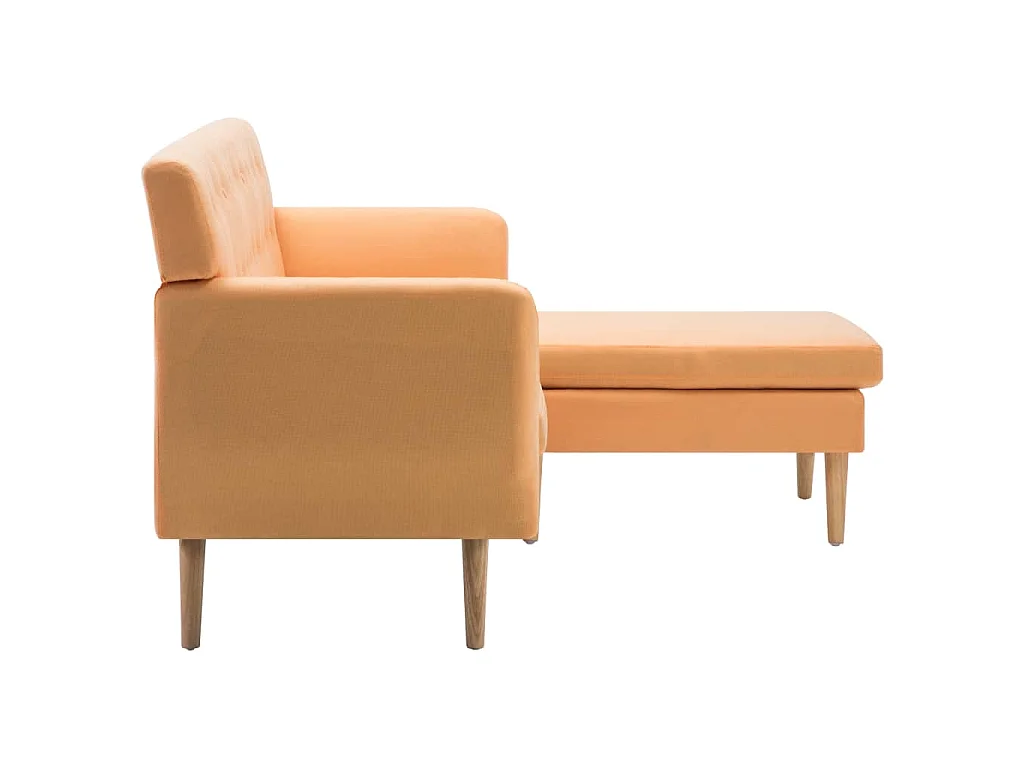 Divano a L Rivestito in Tessuto 171,5x138x81,5 cm Arancione