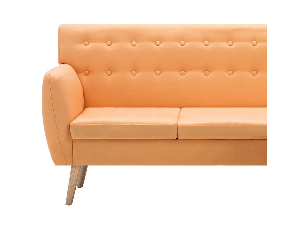 Divano a L Rivestito in Tessuto 171,5x138x81,5 cm Arancione