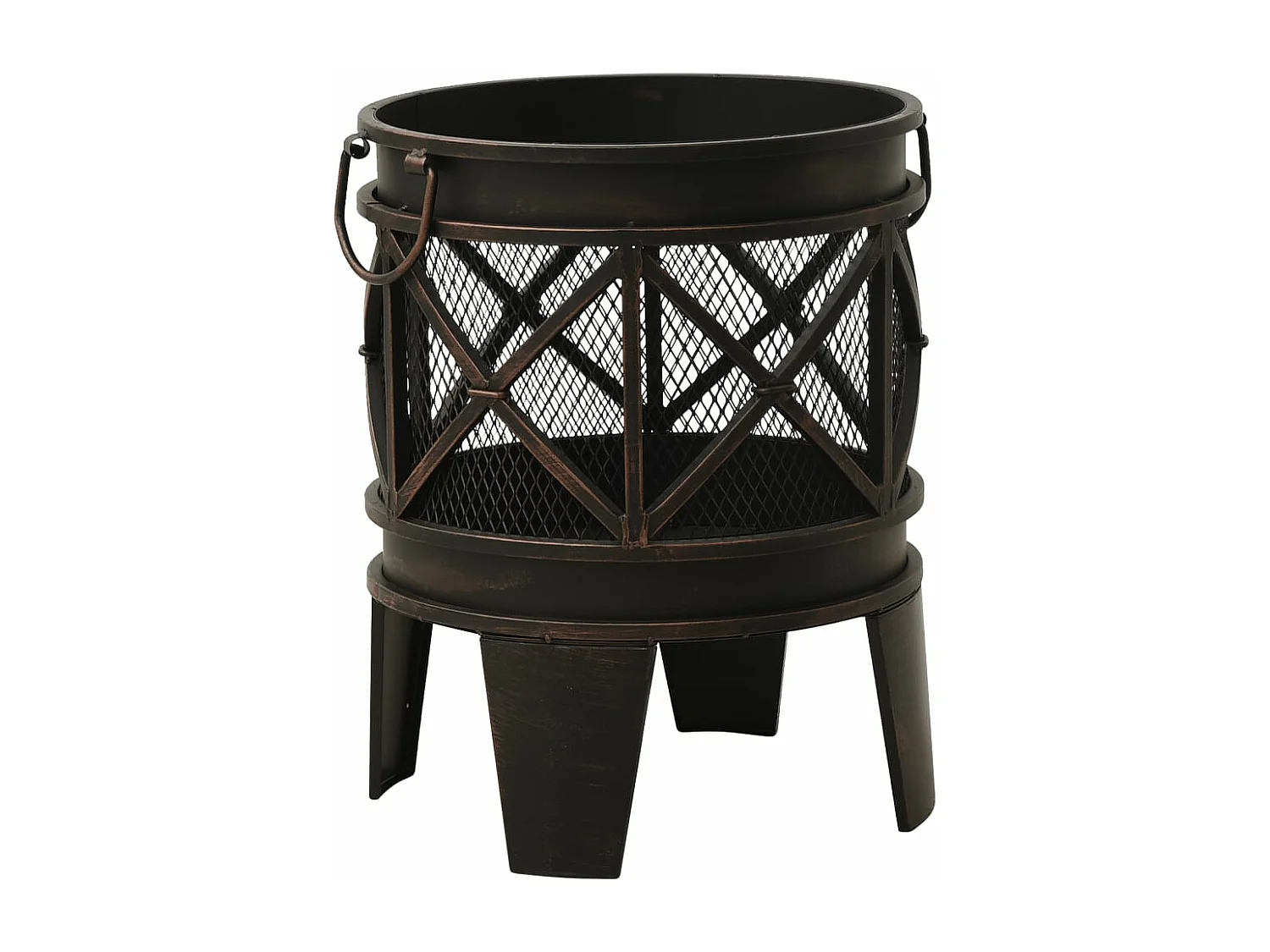 Braseira rústica com atiçador Φ42x54 cm aço