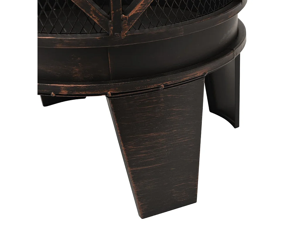 Braseira rústica com atiçador Φ42x54 cm aço