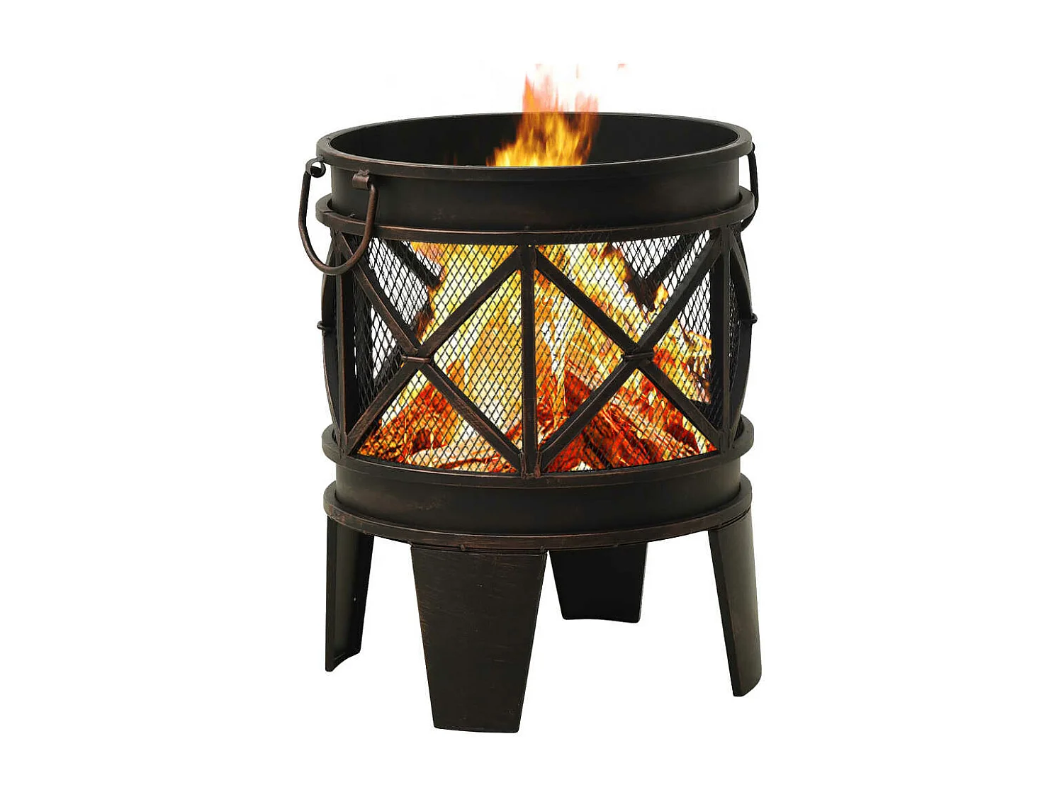 Braseira rústica com atiçador Φ42x54 cm aço