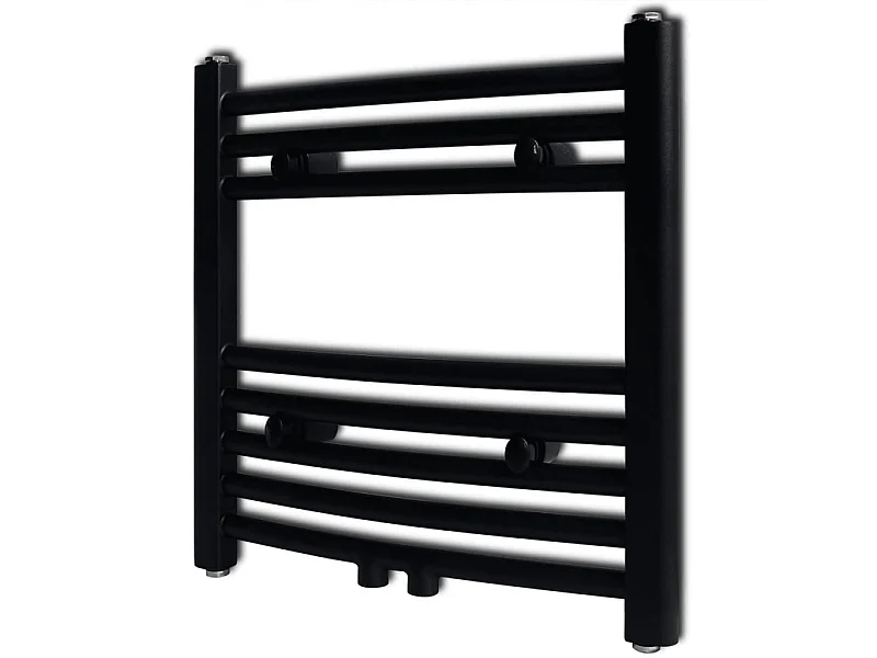 Radiator / handdoekenrek gebogen 480x480 mm zwart