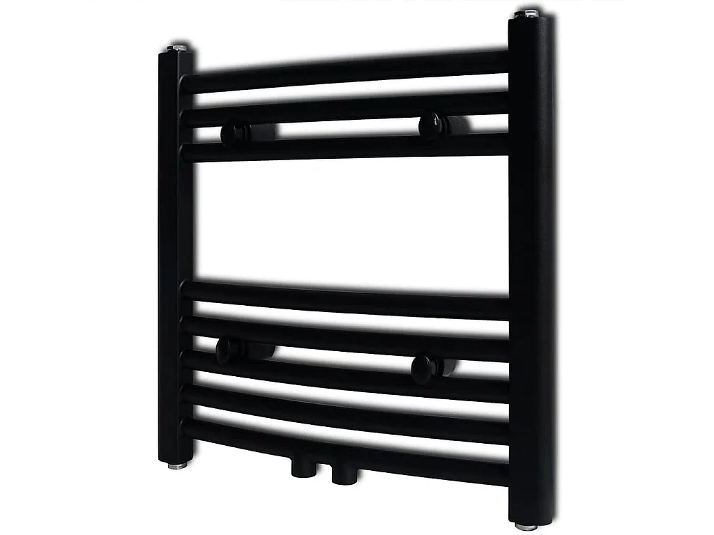 Radiator / handdoekenrek gebogen 480x480 mm zwart