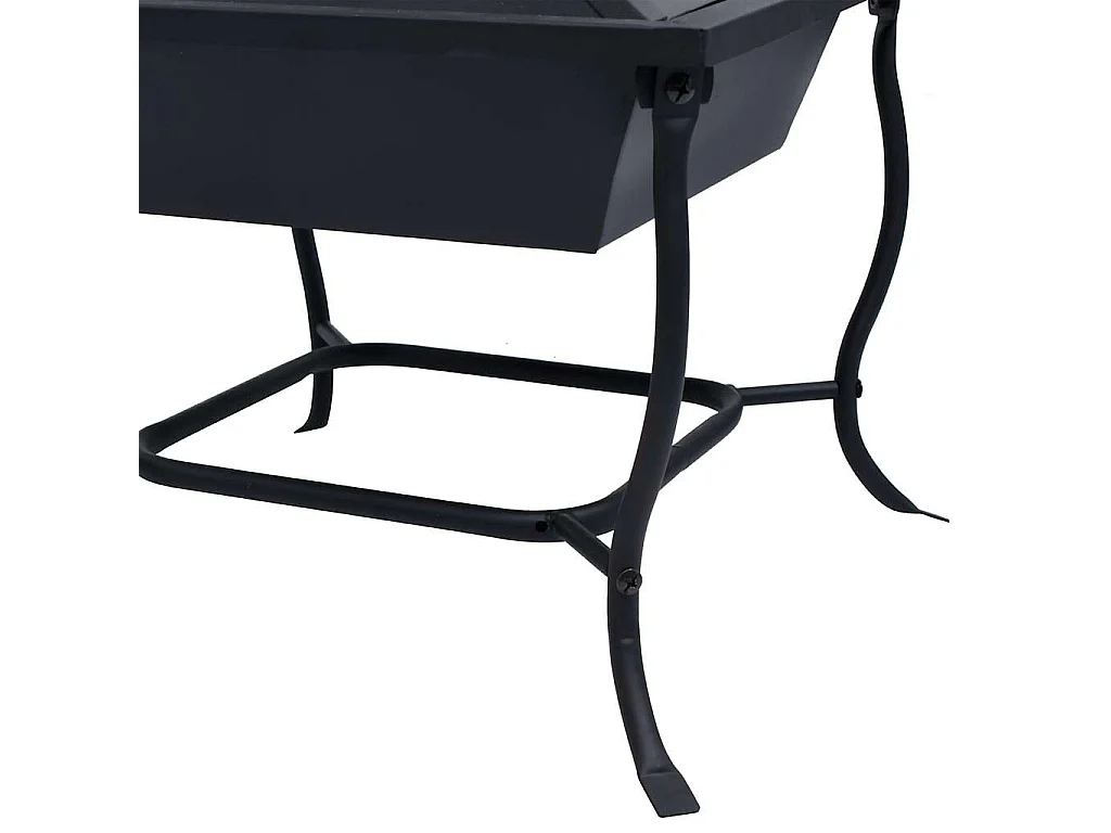 Vuurplaats 42x42x45 cm staal zwart