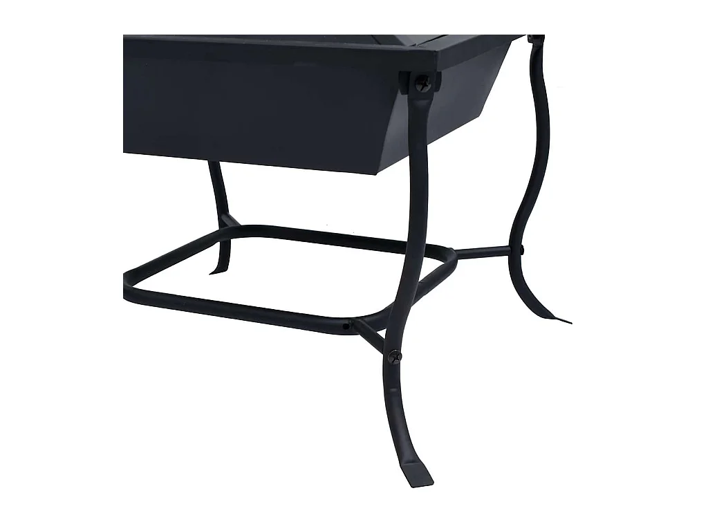 Brasero de acero negro 42x42x45 cm