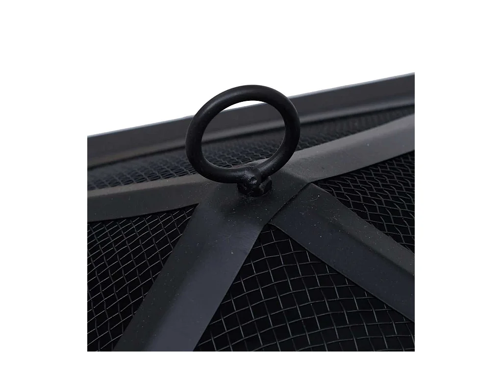 Brasero de acero negro 42x42x45 cm